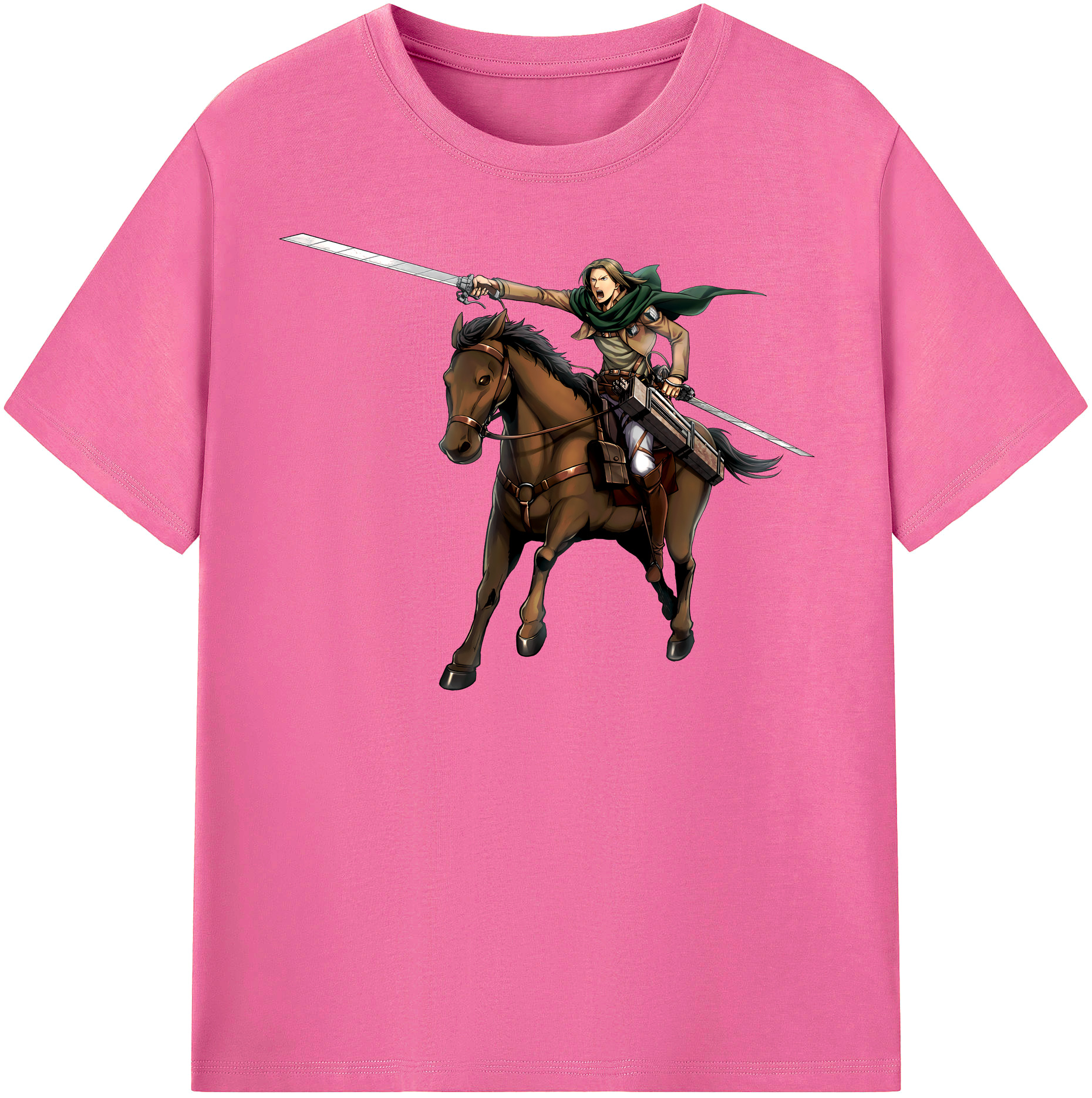 （画像用） 進撃の巨人 Attack on Titan レディースカジュアルプリントTシャツ（綿100％）